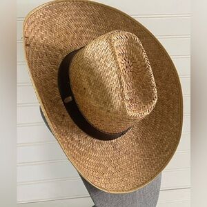 Western Mens Cowboy Straw Rodeo Bull Ranch Riding Yellowstone Wide Brim Hat